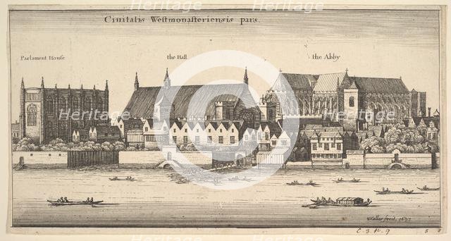 Ciuitatis Westmonasteriensis pars (Westminster from the River), 1647. Creator: Wenceslaus Hollar.