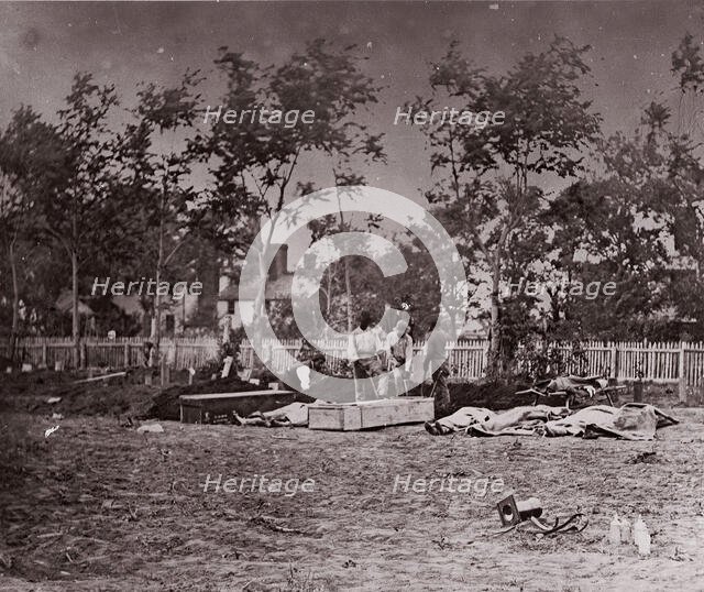 Burial of the Dead, Fredericksburg, 1863. Creator: Andrew Joseph Russell.