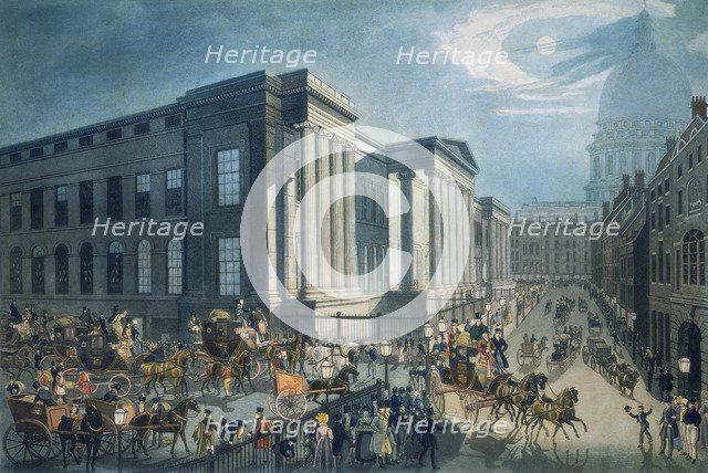 The Royal Mail starting from the General Post Office, St Martin's le Grand, London, 19th century. Artist: R Reeves