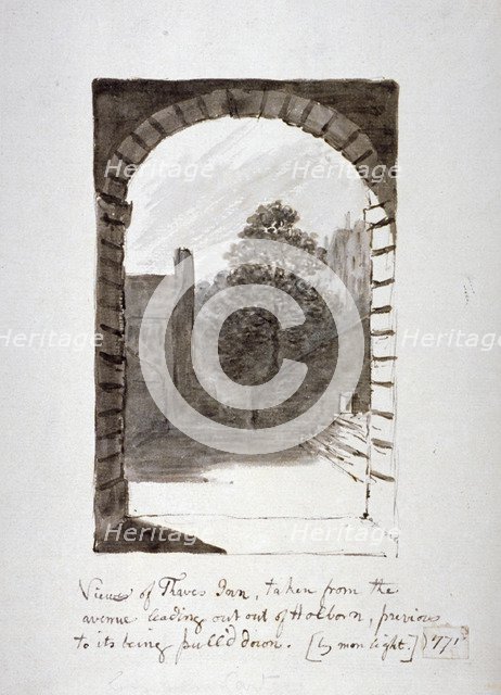 'Thaves Inn' (ie Thavies' Inn), Holborn, London, 1771.                Artist: John Carter