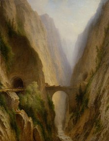 The Via Mala in Graubünden, 1872. Creator: Carl Morgenstern.