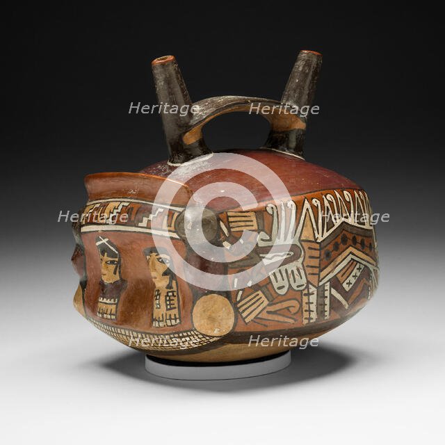 Double-Spouted Vessel Representing a Templelike Structure, 180 B.C./A.D. 500. Creator: Unknown.