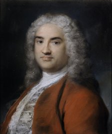 Portrait of a Man in Red, 1730-1735 . Creator: Carriera, Rosalba Giovanna (1657-1757).