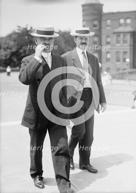 Hollis, Henry F. Senator from New Hampshire, 1913-1919, Right, with Senator Saulsbury, 1913. Creator: Harris & Ewing.