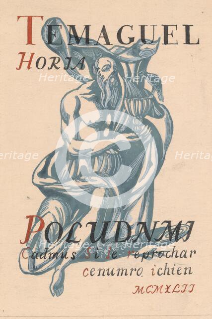 Suggestion for the cover, 1940-1944. Creator: Ján Novák.