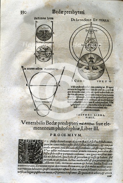 Eclipse, engraving from 'De Elementis Philosofia'.