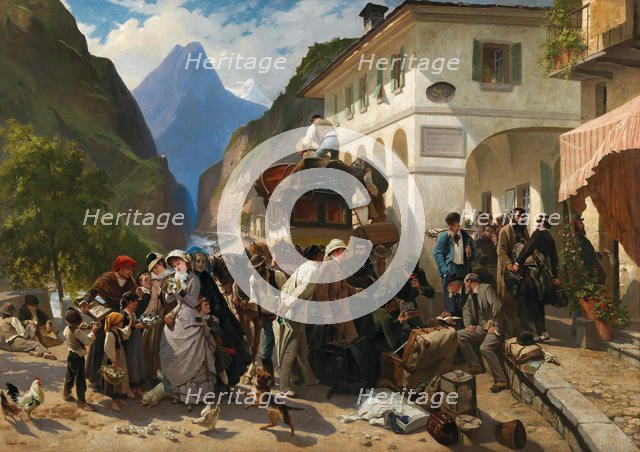 Customs at the Simplon, 1880. Creator: Giraud, Pierre François Eugène (1806-1881).