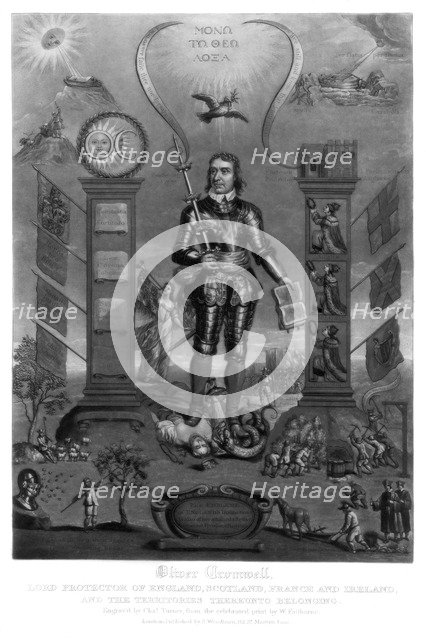 Oliver Cromwell, English soldier and statesman, (1816). Creator: Charles Turner.