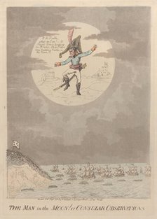The Man in the Moon! or Consular Observations, September 1803., September 1803. Creator: Isaac Cruikshank.
