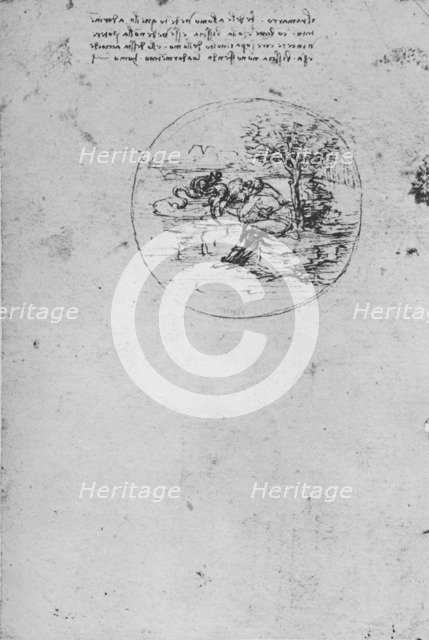 'Allegory of the Lizard Symbolizing Truth', c1480 (1945). Artist: Leonardo da Vinci.