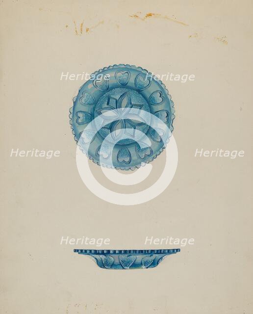 Cup Plate, c. 1936. Creator: Roberta Elvis.