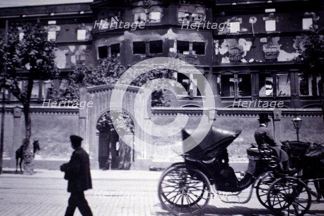 Tragic Week in Barcelona, 1909, San Antonio school located in the street of the same name, after …