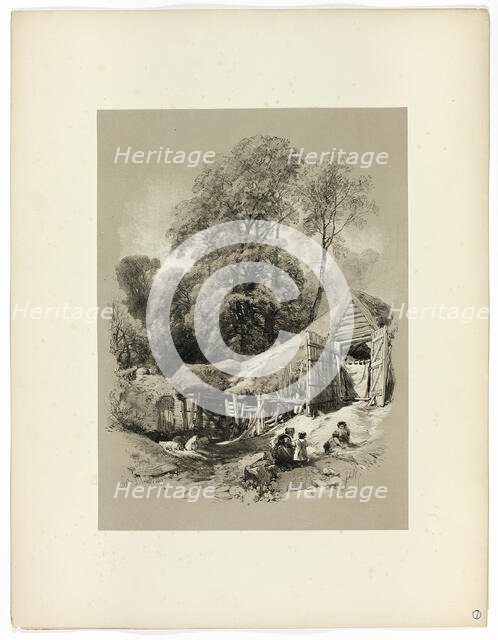 At Dorking, from Picturesque Selections, c. 1859-60. Creator: James Duffield Harding.