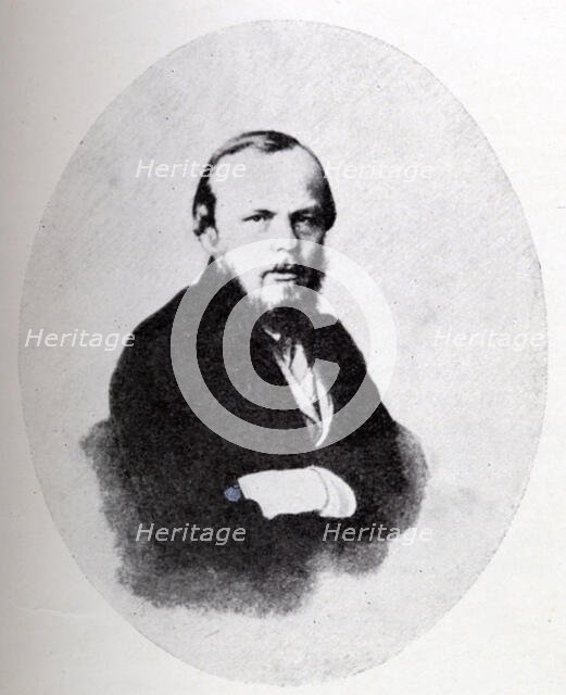 Portrait of Fyodor Mikhaylovich Dostoyevsky, c1867.  Creator: Unknown.