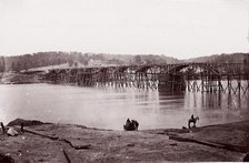 Bridge Across Tennessee River at Chattanooga, ca. 1864. Creator: Mathew Brady.