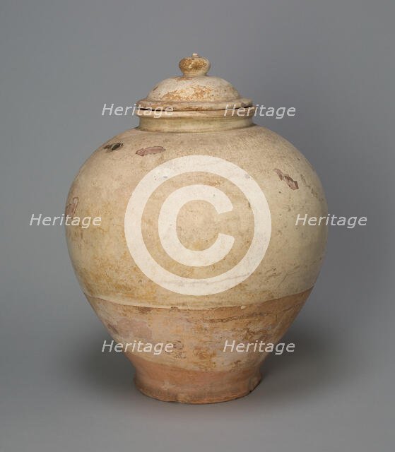 Covered Jar, Tang dynasty (618-906), early 8th century. Creator: Unknown.