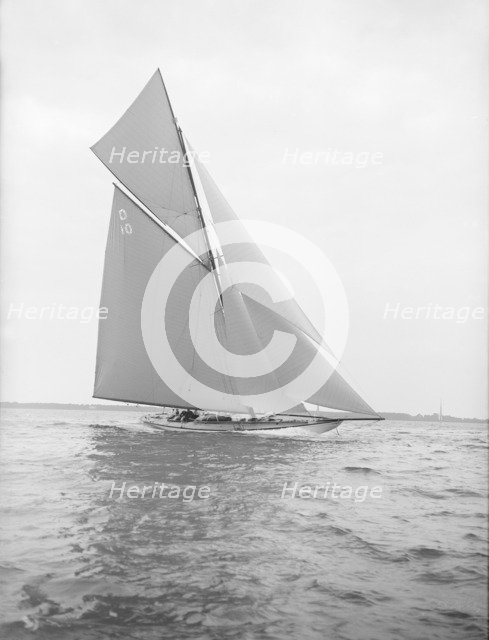 'The Lady Anne' 15-metre cutter, 1913. Creator: Kirk & Sons of Cowes.