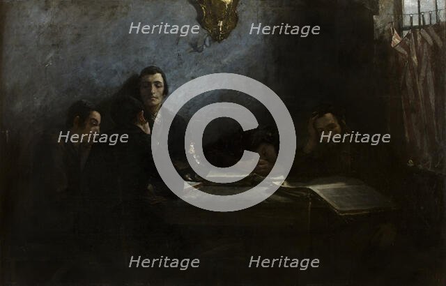 School of Talmudists, 1887. Creator: Samuel Hirszenberg.