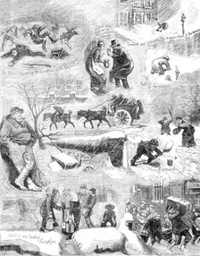 Sketches in London and the suburbs during the snowstorm, Tuesday, January 18, 1881. Creator: Unknown.