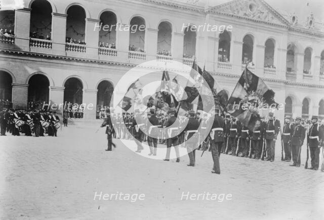German flags received at Invalides, Paris, 27 Oct 1914. Creator: Bain News Service.