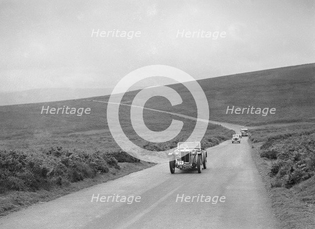 Cream Cracker Team MG PB of EJ Haesendonck competing at the MCC Torquay Rally, July 1937. Artist: Bill Brunell.