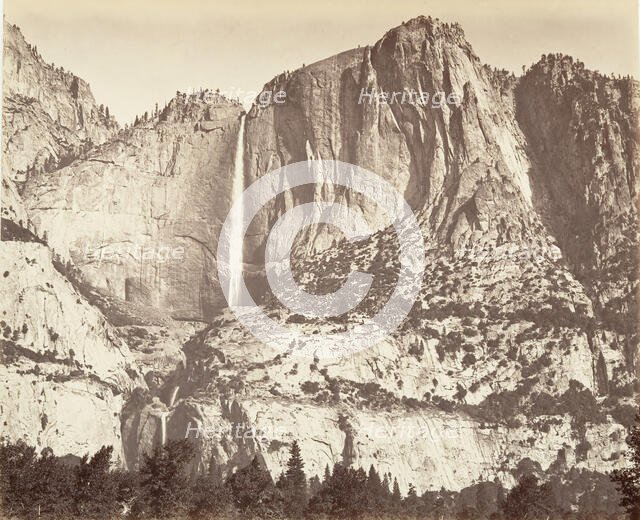 Yosemite Falls, 2,634 feet, ca. 1872, printed ca. 1876. Creator: Carleton Emmons Watkins.