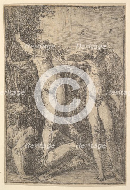 Apollo and Daphne, ca. 1538-40. Creator: Andrea Schiavone.