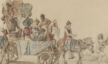 Theatrical Troupe on the Road, 1818. Creator: Eugene Delacroix.