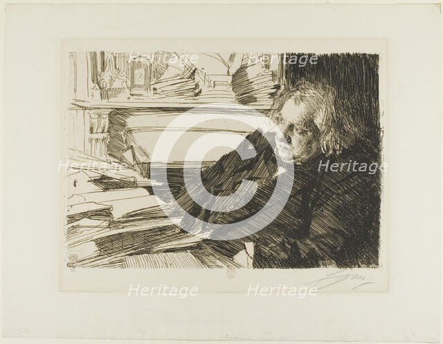 Ernest Renan, 1892. Creator: Anders Leonard Zorn.