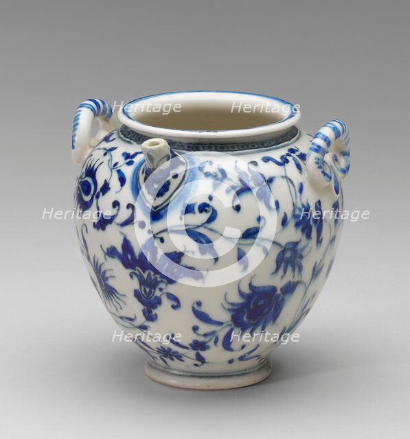 Flask, c. 1575/1587, or slightly later. Creator: Medici Porcelain Factory.