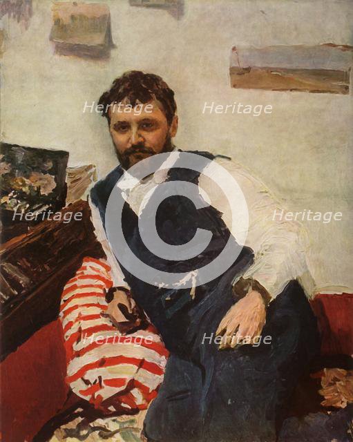 'Portrait of the Painter Constantin Alexandreyevich Korovin', 1891, (1965). Creator: Valentin Serov.