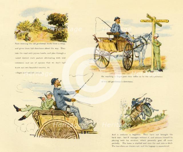 'The Strange Adventures of a Dog-Cart', 1888, (1946). Creator: Randolph Caldecott.