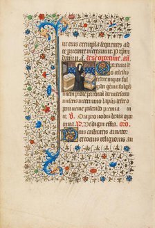 Abbess Opportuna with a Staff and a Book; Book of Hours, about 1440-1450. Creator: Workshop of the Bedford Master.