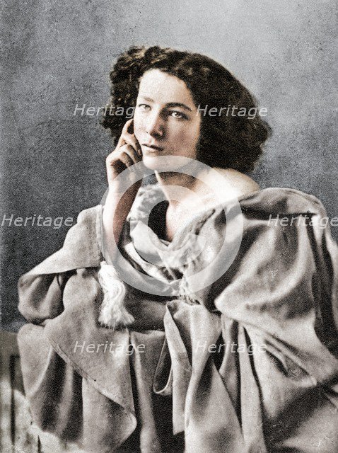 Sarah Bernhardt, French actress, 1869. Artist: Unknown.