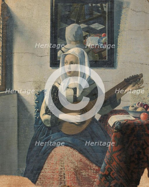 Woman playing a cittern, 1930-1940. Creator: Han van Meegeren.