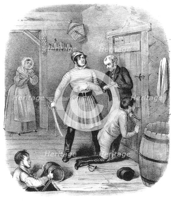 'Smugglers Alarmed', 18th century.Artist: W Clerk