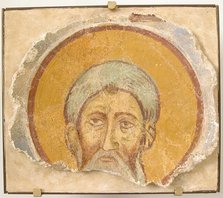 Wall Painting of a Male Saint, Byzantine, 12th century, modern restoration. Creator: Unknown.