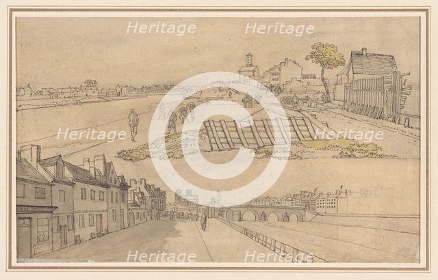 Two Views of Paris, first half 1800s. Creator: Georges Michel (French, 1763-1843).