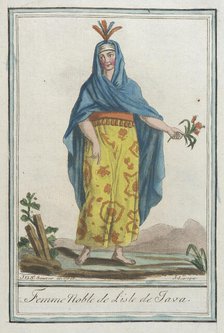 Costumes de Différents Pays, 'Femme Noble de l'Isle de Java', c1797. Creators: Jacques Grasset de Saint-Sauveur, LF Labrousse.