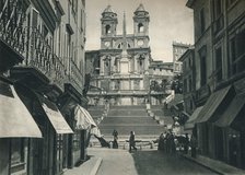 Spanish Steps and Trinita dei Monti Church, Rome, Italy, 1927. Artist: Eugen Poppel.
