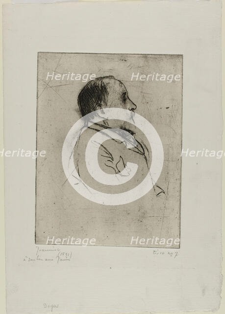 Portrait of Degas, 1891. Creator: Pierre Georges Jeanniot.