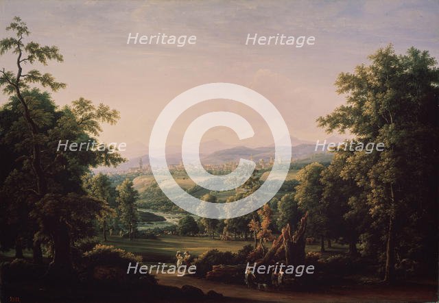 Landscape near Bern, 1817. Artist: Matveyev, Fyodor Mikhailovich (1758-1826)
