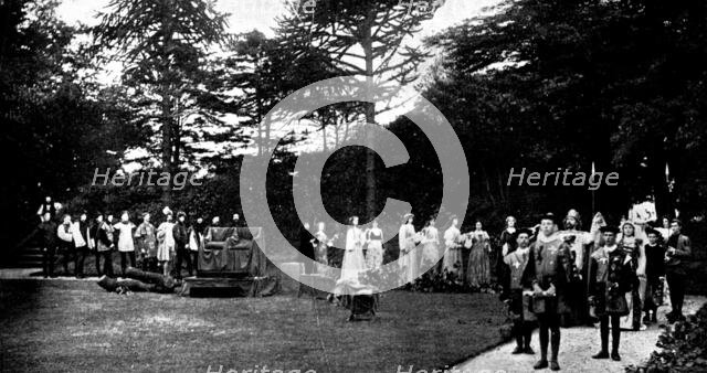 Garden Fête in the grounds of Otterspool House, Liverpool:...play adapted from Chaucer, 1895. Creator: Unknown.