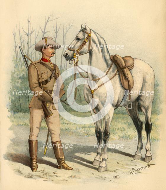 'Victorian Mounted Rifles', 1890. Creator: Godfrey Douglas Giles.