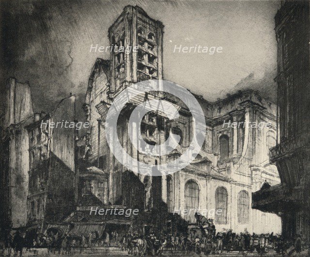 'Church of St Nicholas-du-Chardonnet', 1915. Artist: Frank Brangwyn.