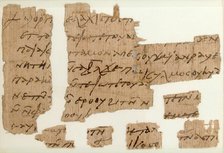 Papyri Fragments of a Letter to Pesenthius, Coptic, 7th century. Creator: Unknown.