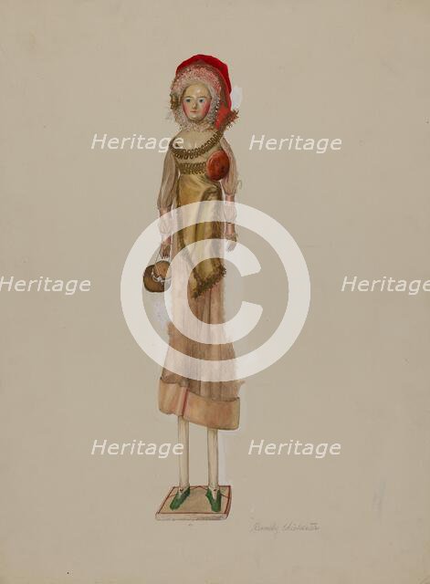 Dairy Maid Doll, c. 1937. Creator: Beverly Chichester.