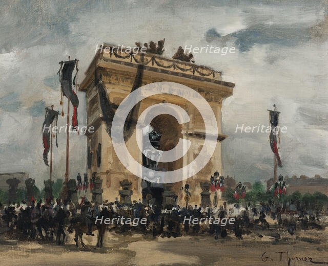 Funeral of Victor Hugo, May 31 and June 1, 1885, 1885. Creator: Gabriel Edouard Thurner.