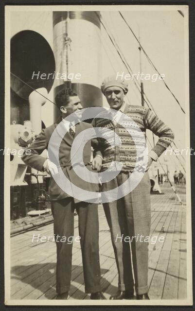Portrait of two men, 1920-1930. Creator: Fédèle Azari.