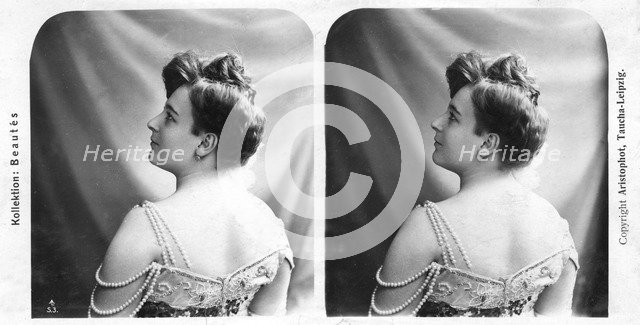 Portrait of a costumed woman, early 20th century.Artist: Aristophot